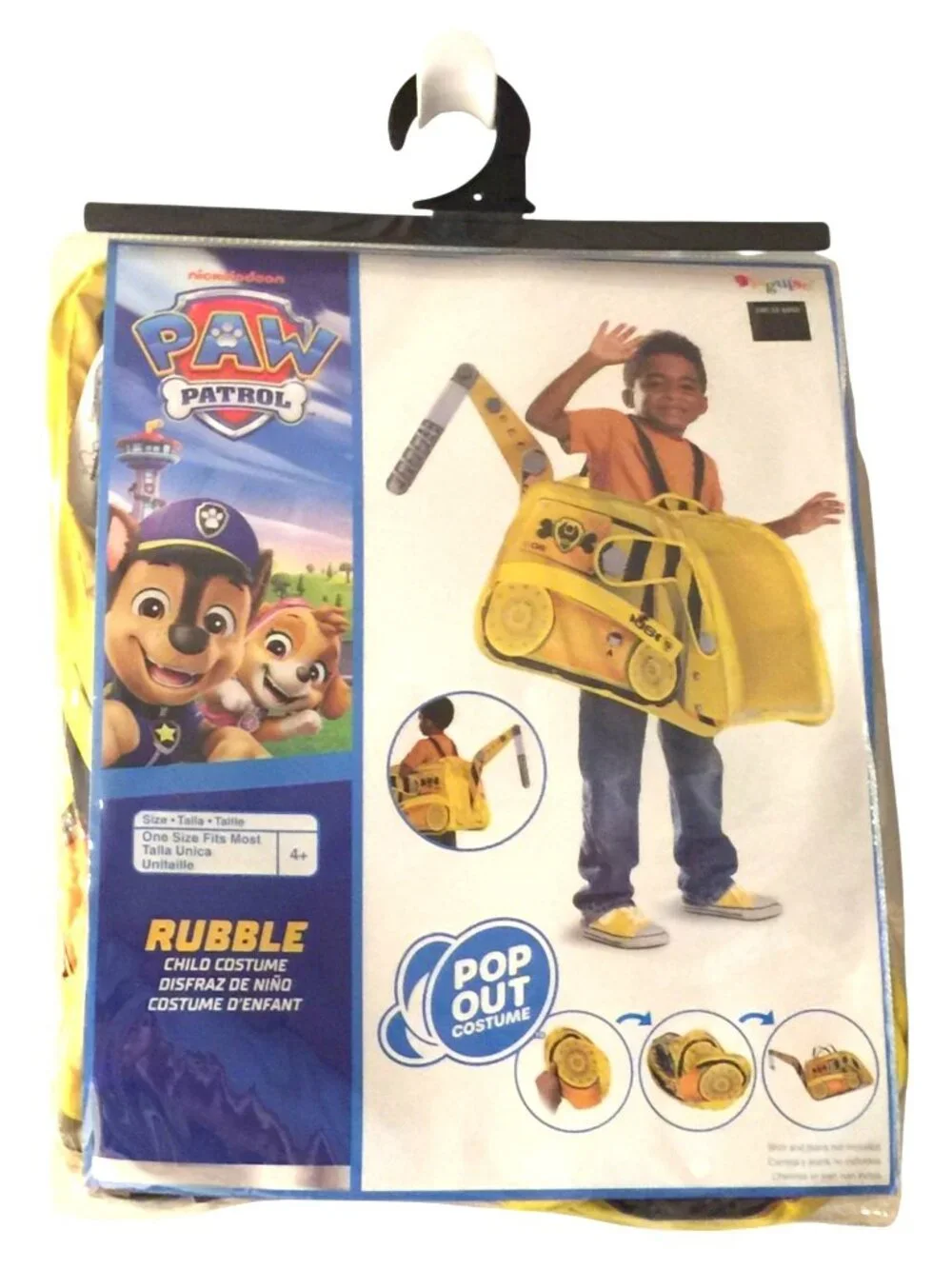 PAW PATROL Rubble Pop Out Child's Costume 4+ OSFM